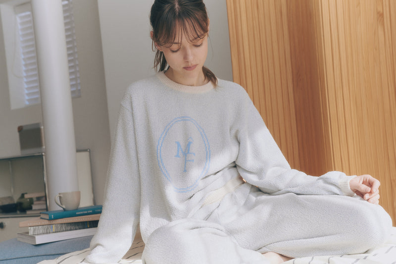 マフィンニット ルームウェアセット（ライトブルー）