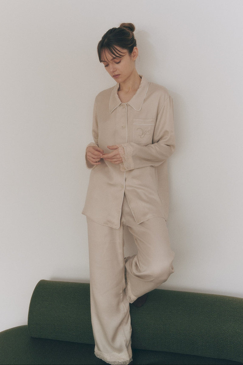 レース ルームウェアセット（ベージュ）