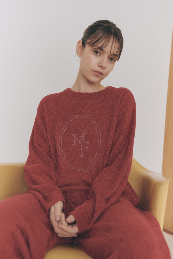 マフィンニット ルームウェアセット（レッド）