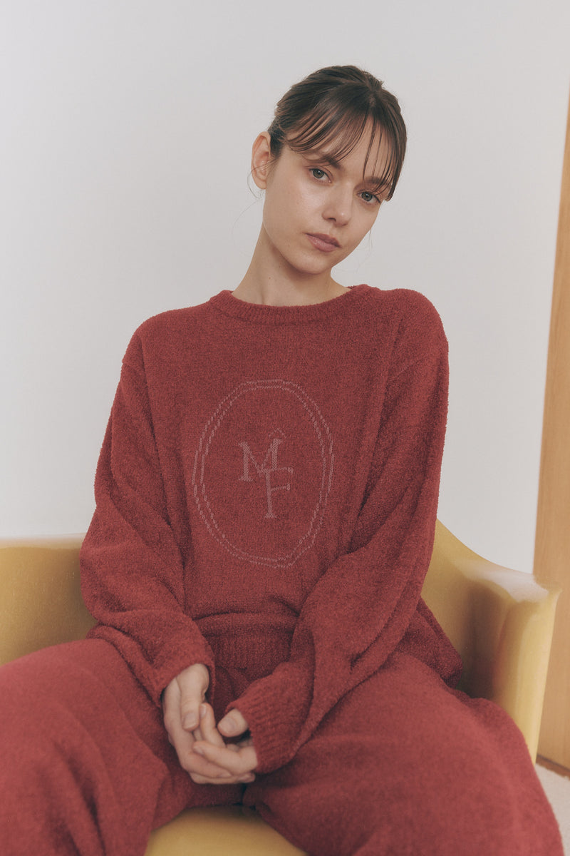 マフィンニット ルームウェアセット（レッド）